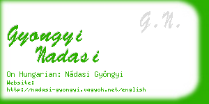gyongyi nadasi business card